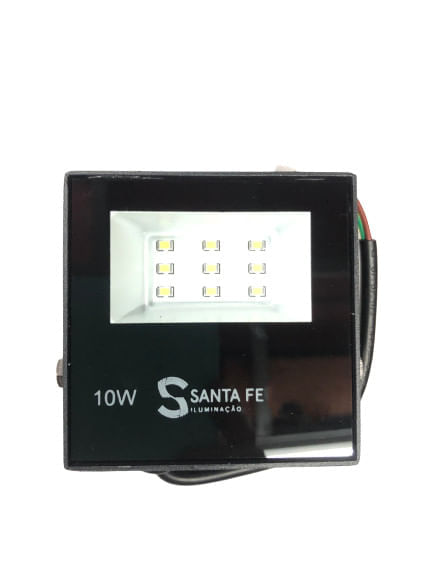 Refletor Led 10w Bivolt 800lms Ip-65 120g Preto - Santa Fe - Imagem 3