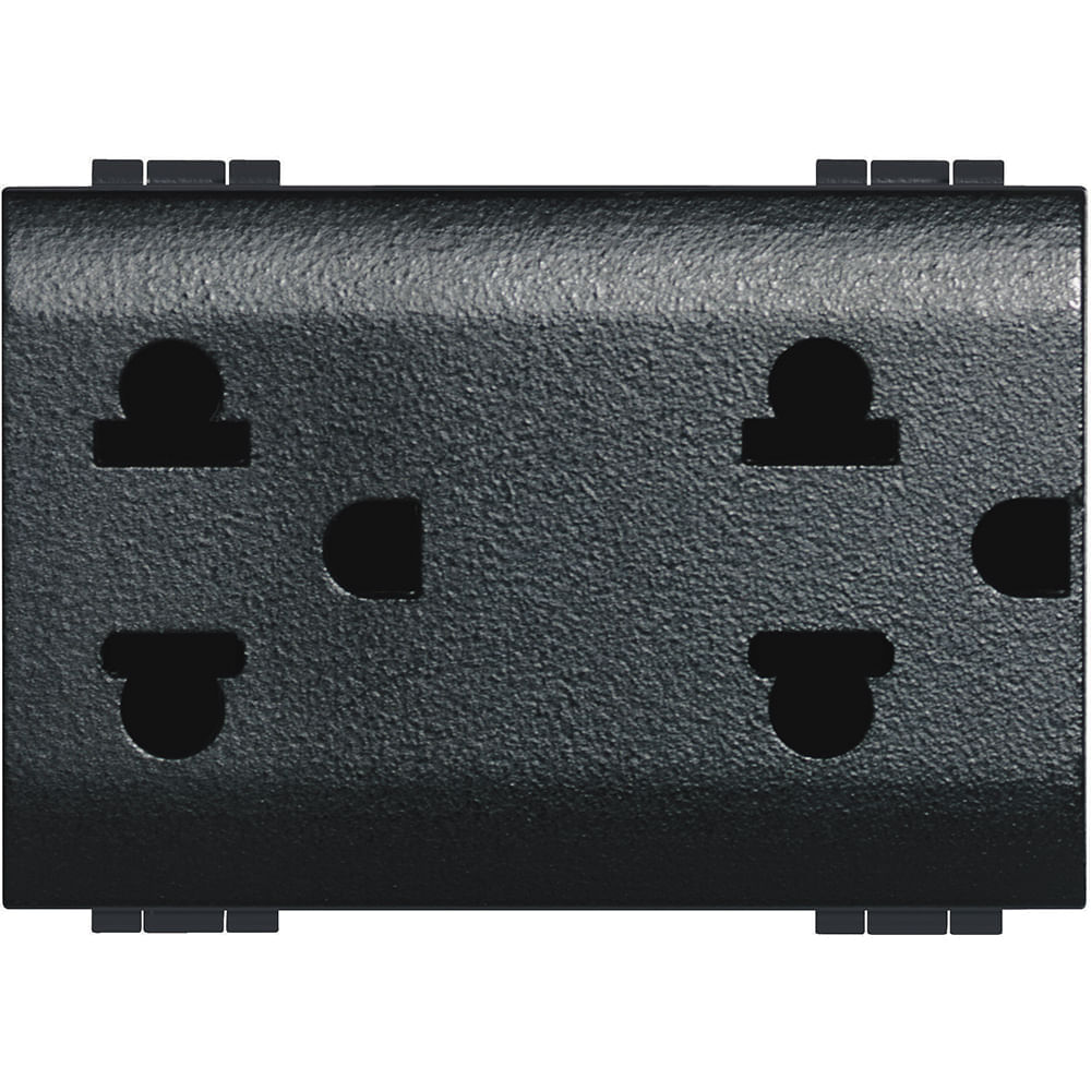 Tomada Dupla 2P+T 10/15A 250V LV MH L4185/4S – Bticino