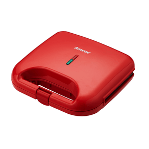 Sanduicheira e Grill Vermelha Amvox LED ON/OFF 750W AMS 370 RED Voltagem: 110V