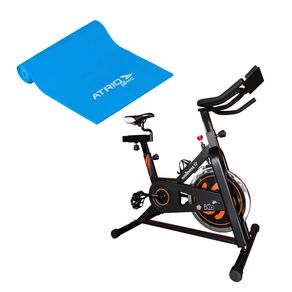 Combo Fitness - Bike Spinning Hb Painel 9kg Uso Residencial e Tapete De Yoga PVC Azul  - ES3101K ES3101K