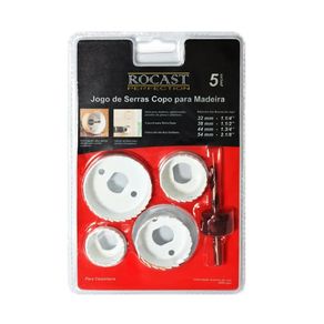 Serra Copo Kit Com 5 Peças Para Madeira – Rocast