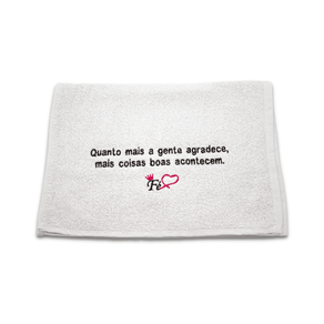 Toalha para Manicure Bordada com Frase Mais Curtidas - 28x45cm