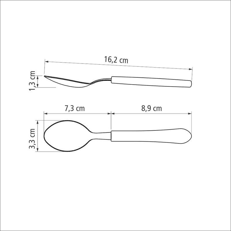 Colher de Sobremesa Leme Inox Azul Oceano Tramontina - Imagem 2