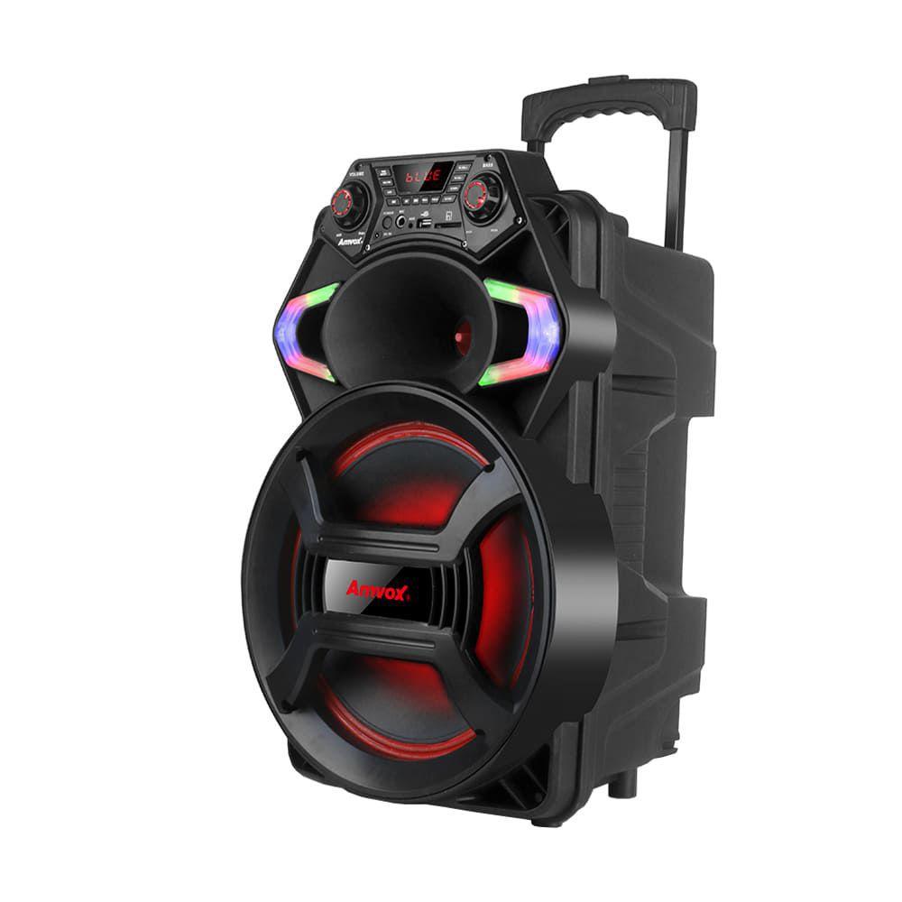 Caixa Amplificada Amvox Led Bluetooth Recarregável USB Auxiliar Bivolt 550W ACA 550 STRONDO II - Imagem 7