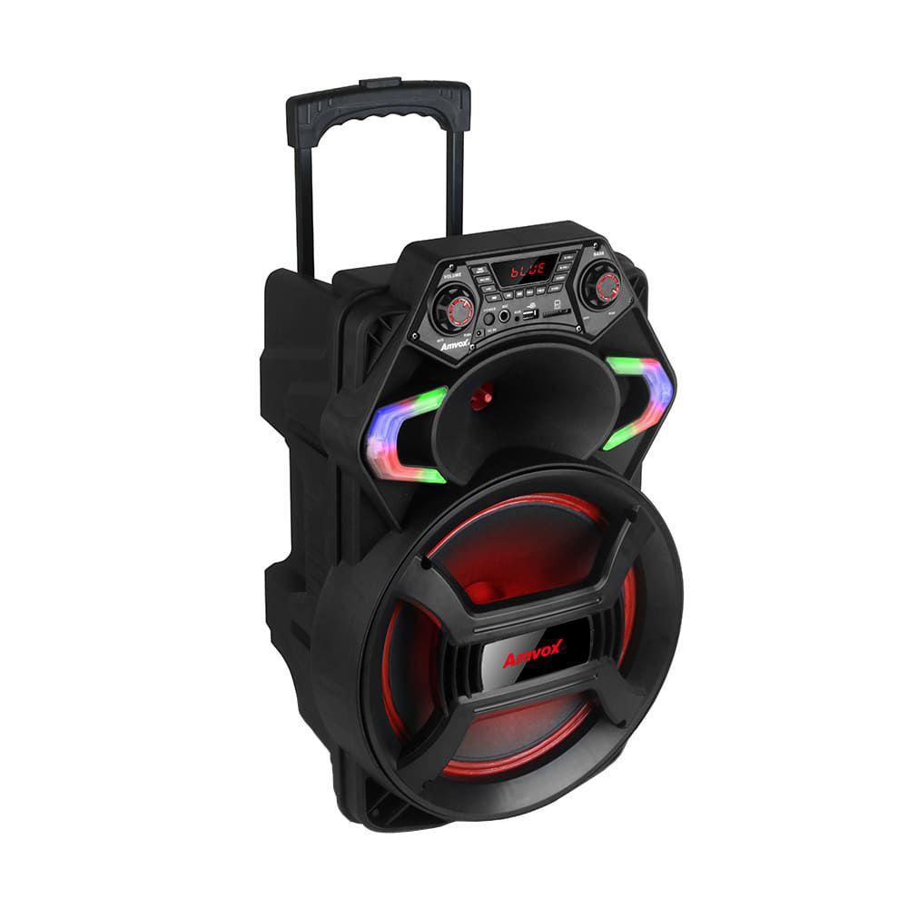 Caixa Amplificada Amvox Led Bluetooth Recarregável USB Auxiliar Bivolt 550W ACA 550 STRONDO II - Imagem 3