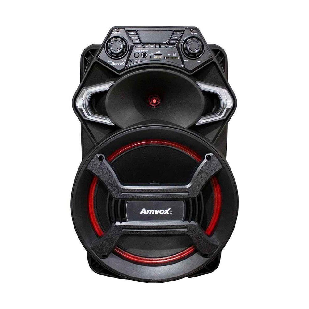 Caixa Amplificada Amvox Led Bluetooth Recarregável USB Auxiliar Bivolt 550W ACA 550 STRONDO II - Imagem 8