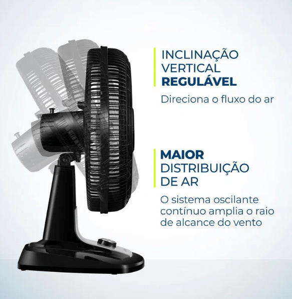 Ventilador de Mesa Mondial Turbo 8 Pás VTX-40-8P 127V/60Hz - Imagem 4