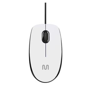 Mouse Com Fio MF400 Clique Silencioso Conexão USB 1200dpi Cabo de 180cm 3 Botões Branco Multilaser - MO389 MO389