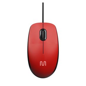 Mouse Com Fio MF400 Clique Silencioso Conexão USB 1200dpi Cabo de 180cm 3 Botões Vermelho Multilaser - MO390 MO390