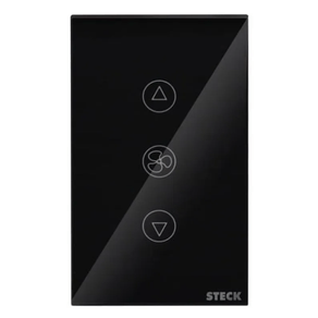 Interruptor Touch Ventilador Wi-Fi Smarteck 4X2 Bivolt - Steck | Preto