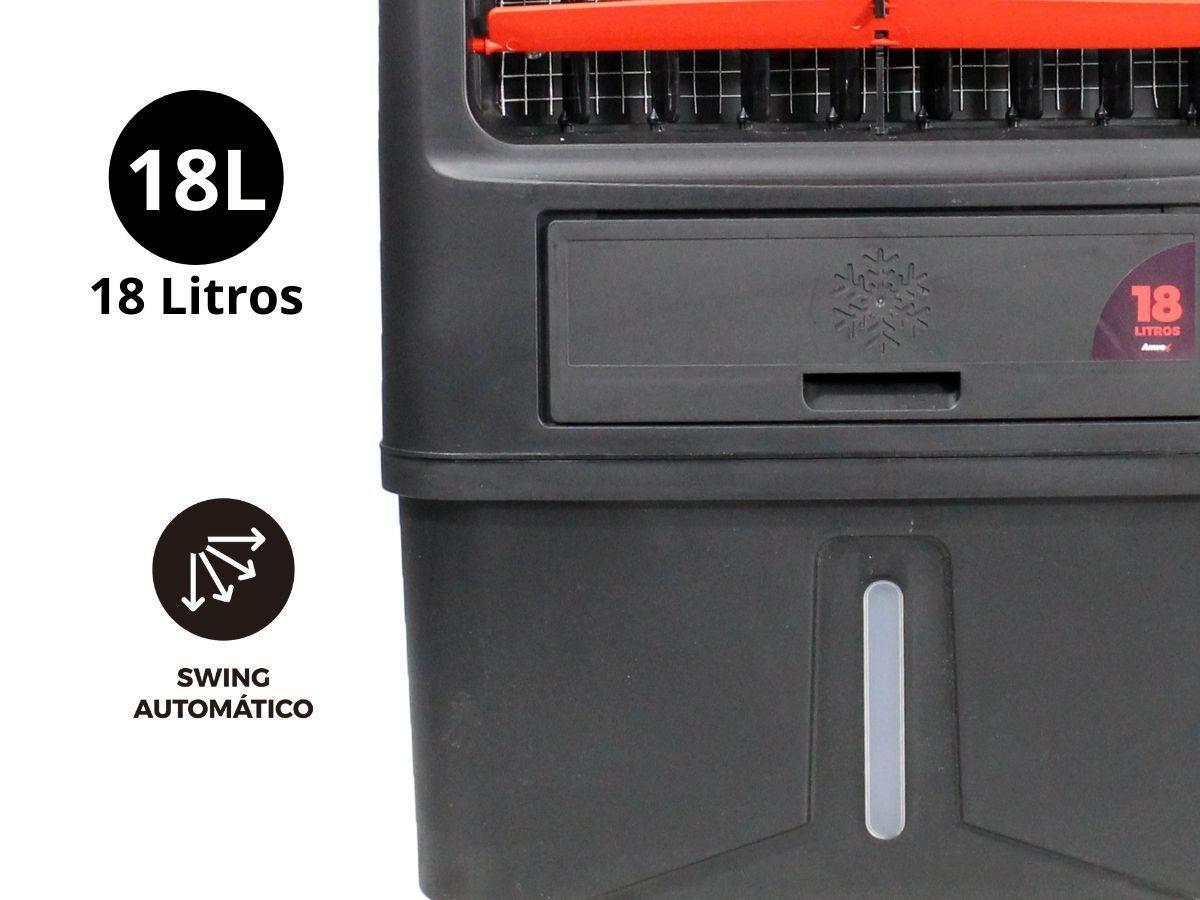 Climatizador 3 Velocidades de Ar Amvox 18L 90W ACL 018 Preto - Imagem 4