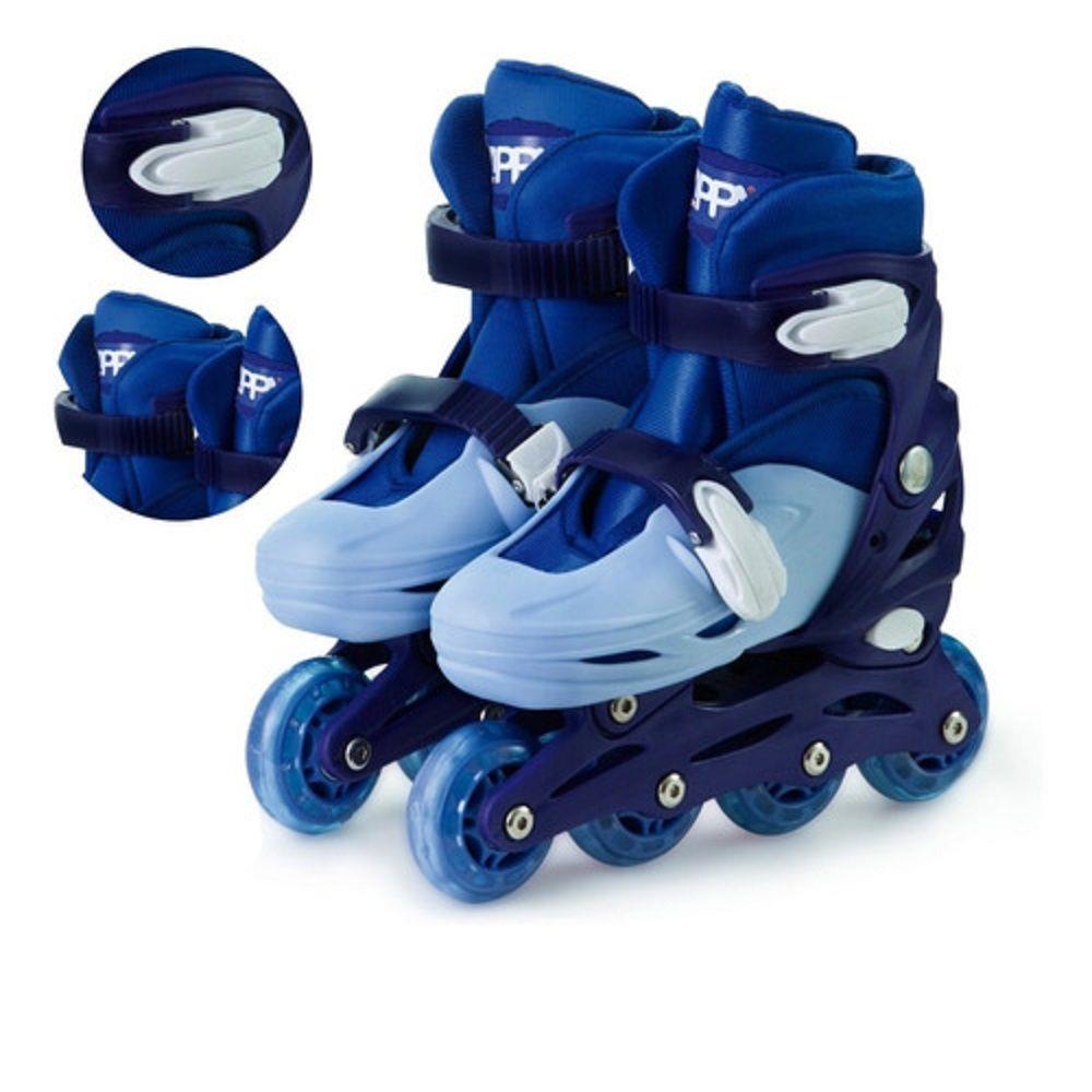 Patins Roller In Line Ajustável Zippy Toys PL19AM Azul - Imagem 3