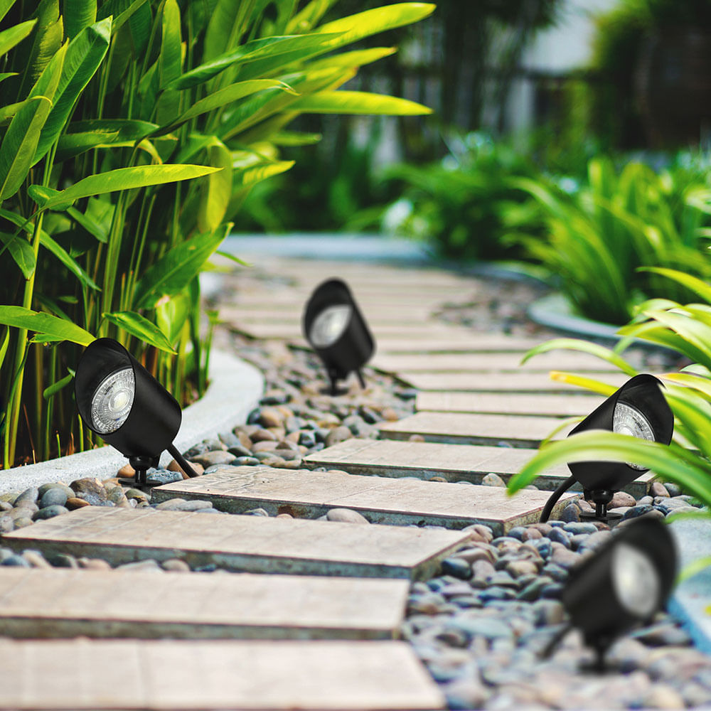 Luminária Espeto P/Jardim Led 5w Bivolt 3000k 400Lms IP65 Ref.21053001 - Blumenau - Imagem 4