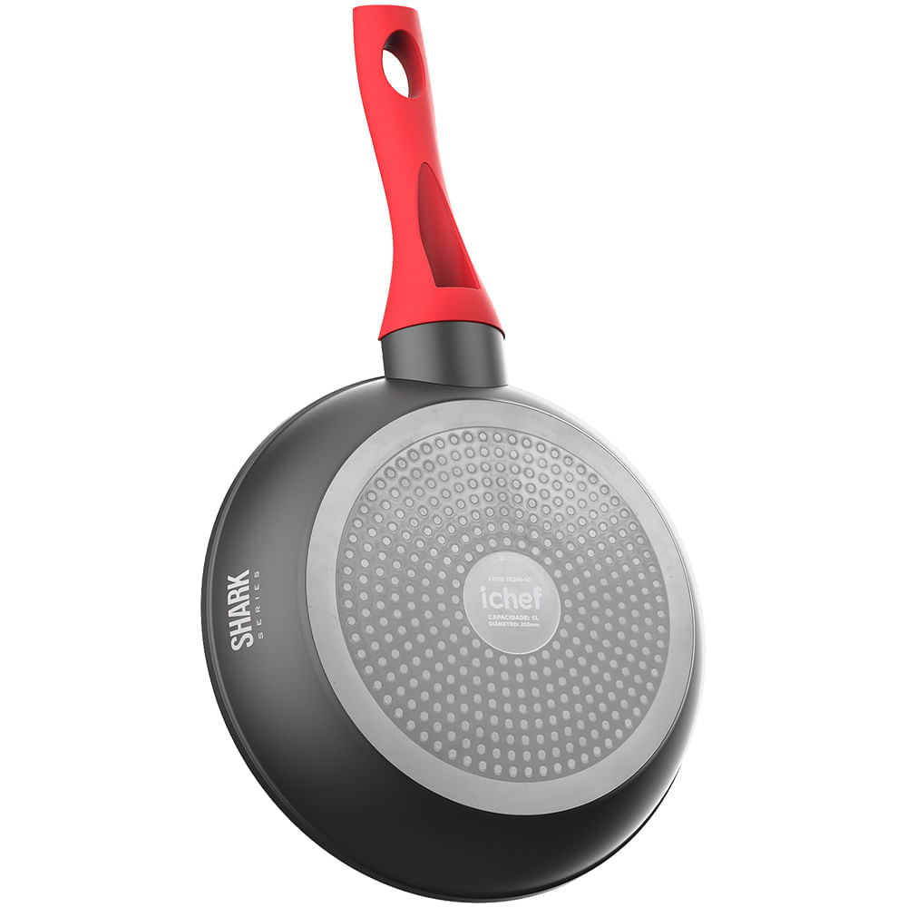 Panelas Ichef Home Sauté Grand e Family Size com Tampa de Vidro 24Cm Vermelha - Imagem 8