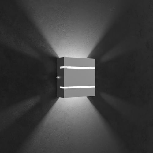 Arandela 2 Fachos C/2 Frisos 12 X 12 X 4CM P/1 lâmpada G9 Branca Ref.2219 – All Lux