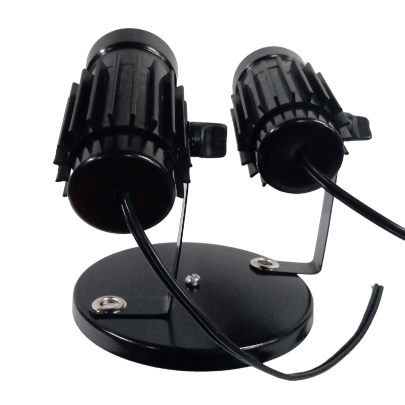 Spot Incandescente Sobrepor P/2 Lâmpadas E-27 Preto Ref. 122/2 Com Aleta - Rioprelustre - Imagem 3