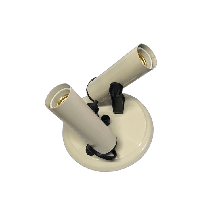 Spot Incandescente Liso Ref. 201/2 Marfin/Preto - Daval - Imagem 2