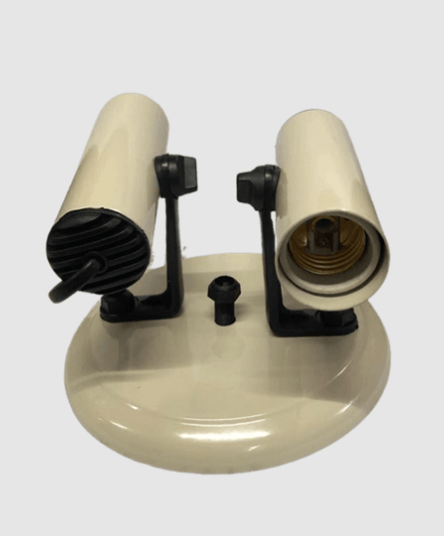 Spot Incandescente Liso Ref. 201/2 Marfin/Preto - Daval