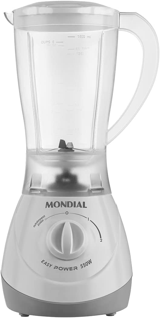 Liquidificador 550W Mondial L550 W 2vel Pulsar Easy Power Branco - Imagem 5