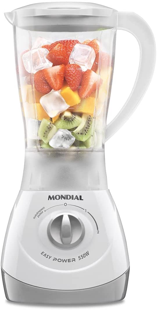 Liquidificador 550W Mondial L550 W 2vel Pulsar Easy Power Branco - Imagem 7