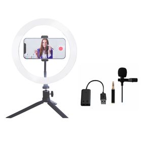 Kit Vivitar: Ring Light 10´ com acessórios e Microfone com clip para Smartphone
