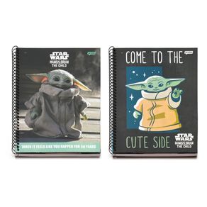 Kit 2 Cadernos Star Wars Cute Side e 50 Years 1 Matéria 80 Folhas