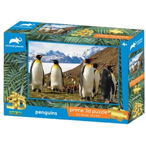 Quebra-Cabeça 3D Animal Planet Família Pinguim 100 Peças Multikids - BR2116 BR2116