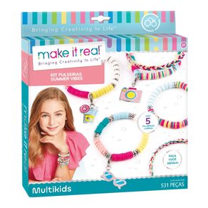 My Style By Make It Real Kit Pulseiras Summer Vibes 531 Peças Multikids - BR2001 BR2001