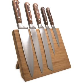 Suporte Magnetico de Bambu, para facas - de mesa - Nirosta