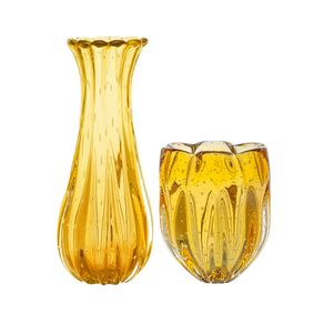 Vaso De Decoração Em Murano Vaso Jelly + Vaso Powerfull Ambar Diversos