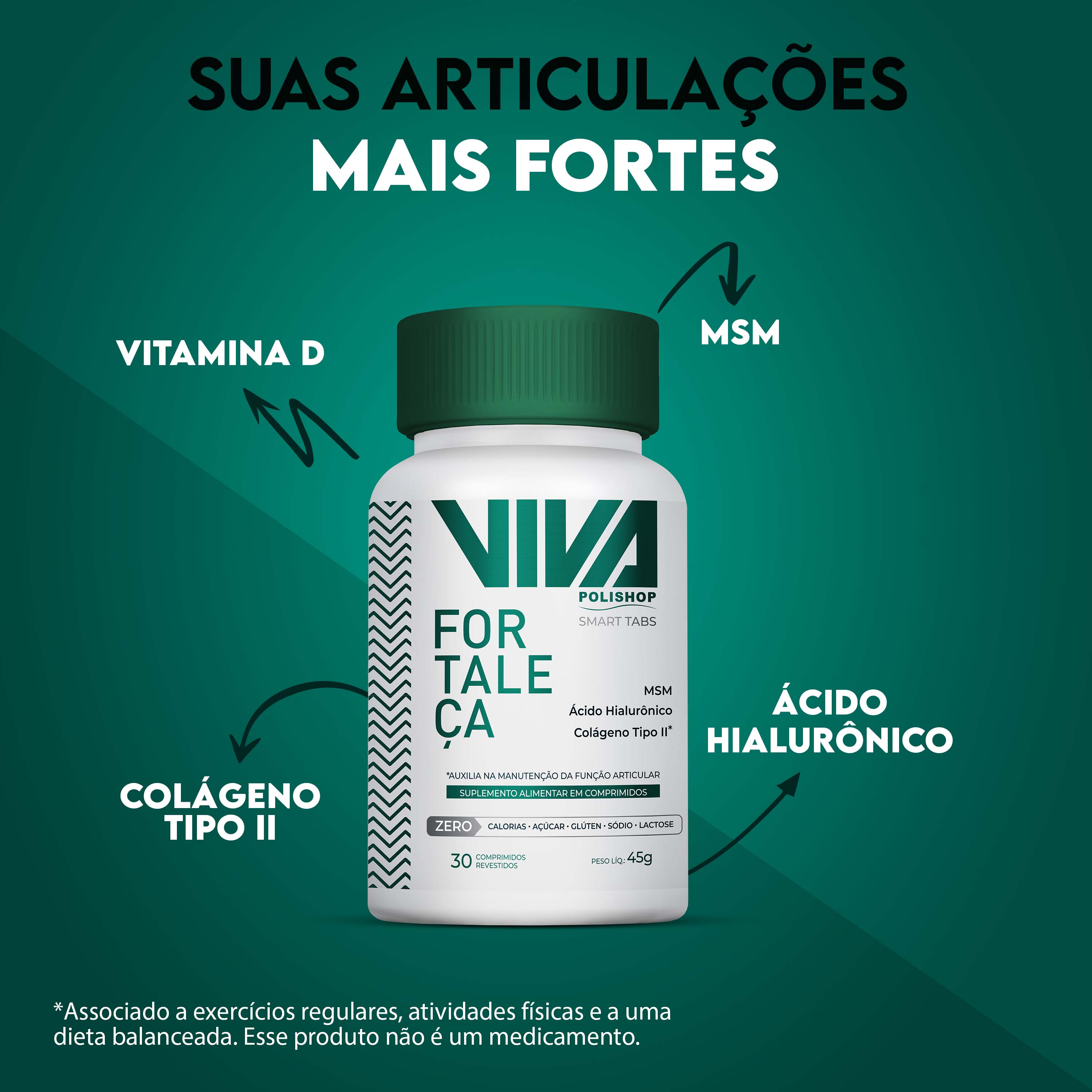 Suplemento para Fortalecimento das Articulações Fortaleça VIVA Polishop - Imagem 29