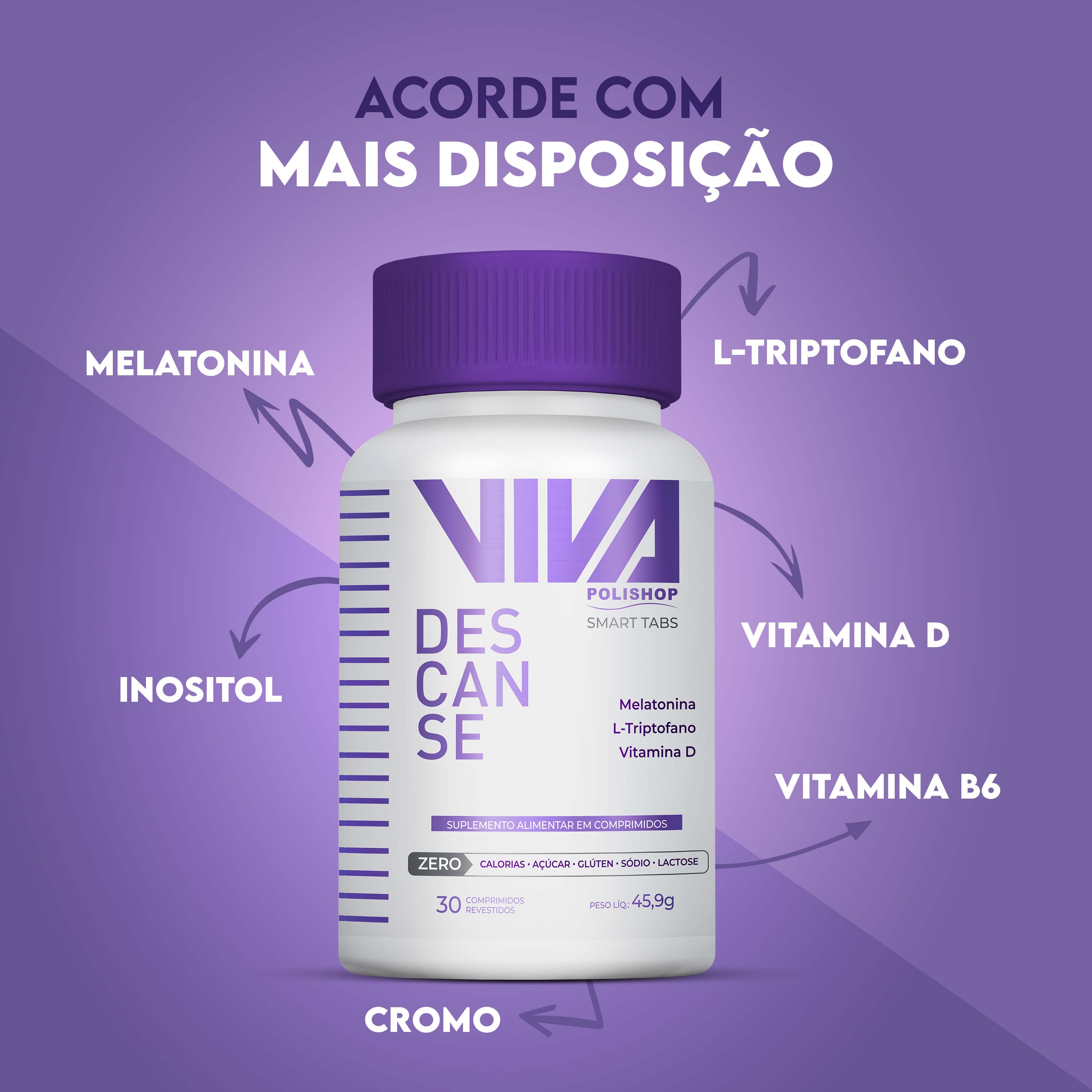 Suplemento para o sono Descanse VIVA Polishop - Imagem 5