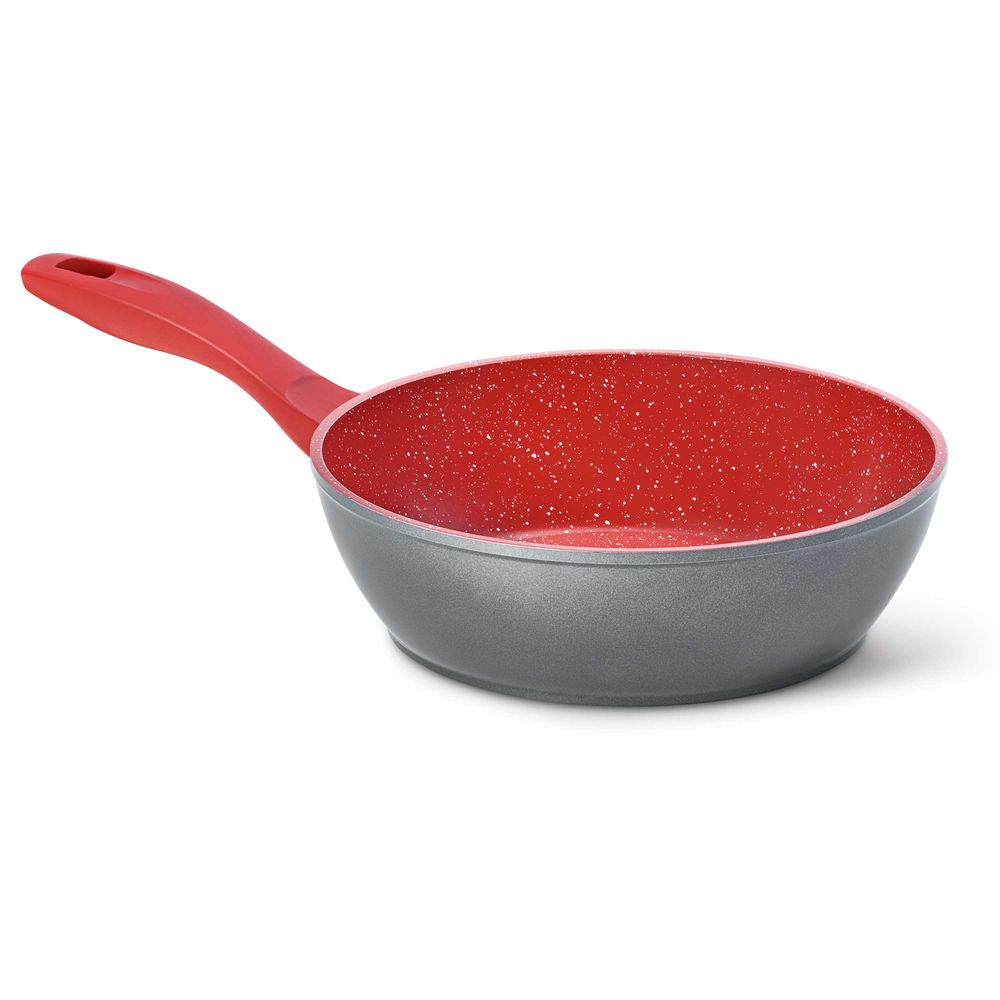 Panelas Polishop Day By Day, Family Size, Sauté Grand e Tampa de Vidro Ichef 24cm - Vermelha - Imagem 4