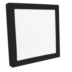 Plafon Led Quadrado Sobrepor 40X40cm 4000k 36w 2300lms Preto SE-240.1638 - Save Energy Save Energy