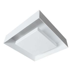 Plafon Sobrepor Eclipse Quadrado Luz Indireta 34x34 Branco 3045/34 3XE-27 - Itamonte