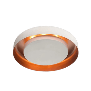 Plafon Sobrepor Eclipse Redondo 40cm Branco Int. C/Ouro Mate P/3 E-27 Cod.3046/40 - Itamonte