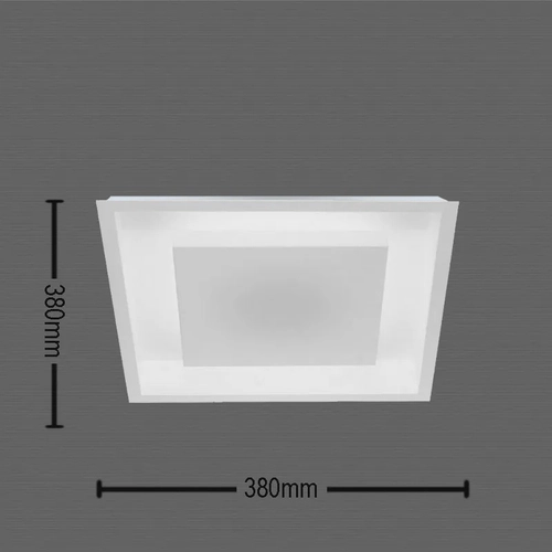 Plafon Emb.Eclipse Quad.Luz Indireta 38x38 Br Text.Cod.2041/38 E2 - Itamonte - Imagem 3