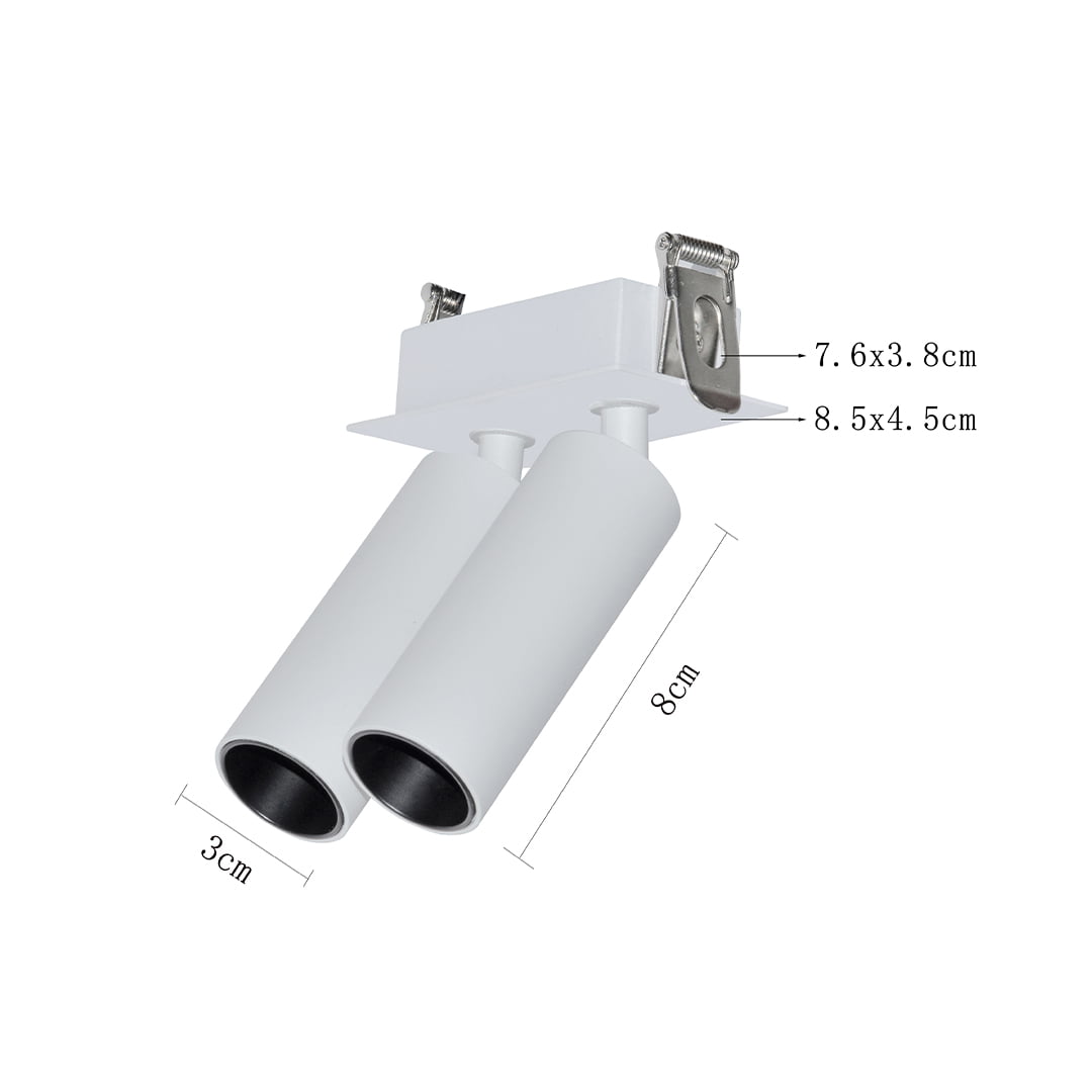 Spot Led Embutir Kona Duplo 24G IRC97 3W 2700K Branco Ref.6464 - Nordecor - Imagem 5
