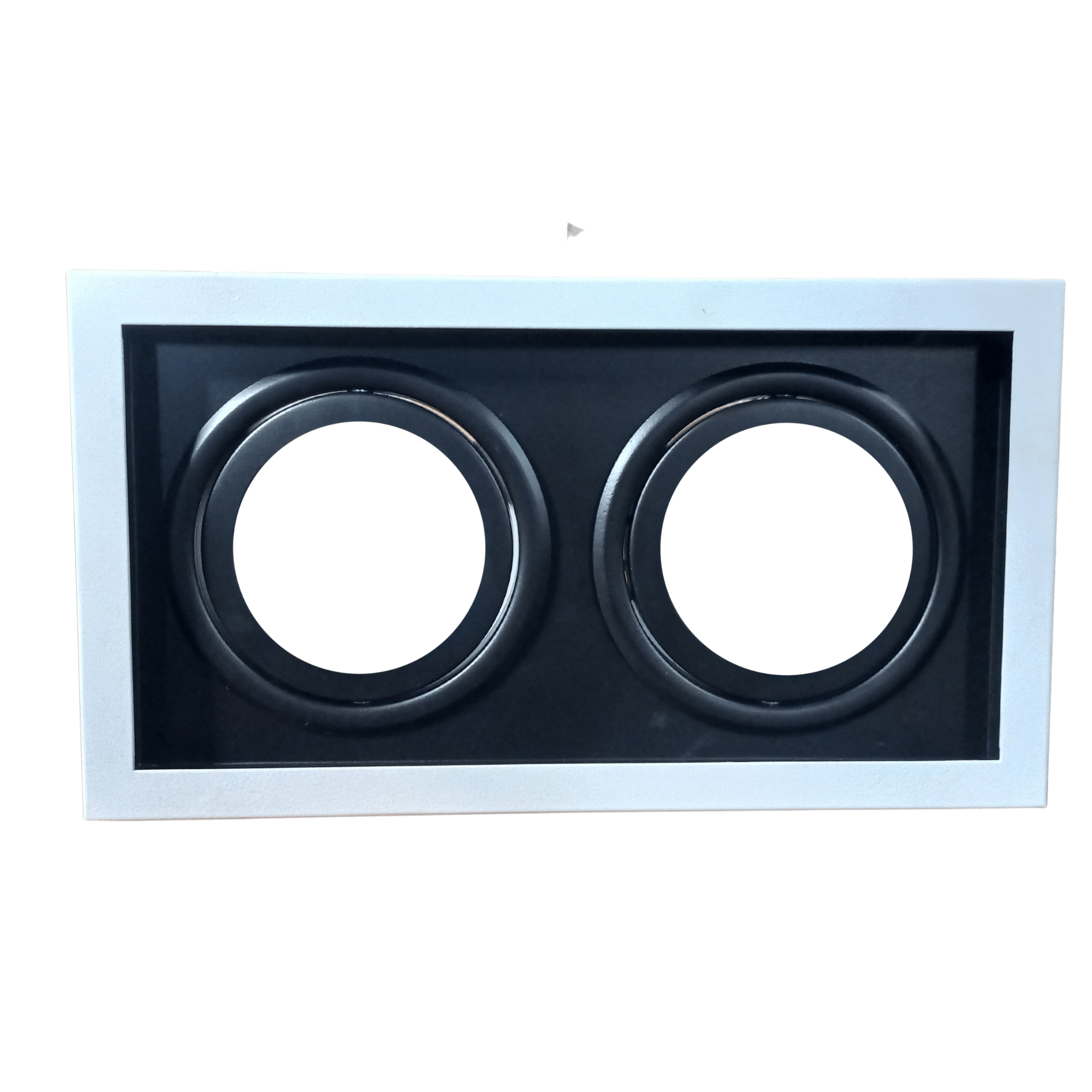 Spot Dicroica Emb. BL 071/2/1571/2 P/ 2XAR111 Br Fosco C/Fundo Pt - Bella Luce