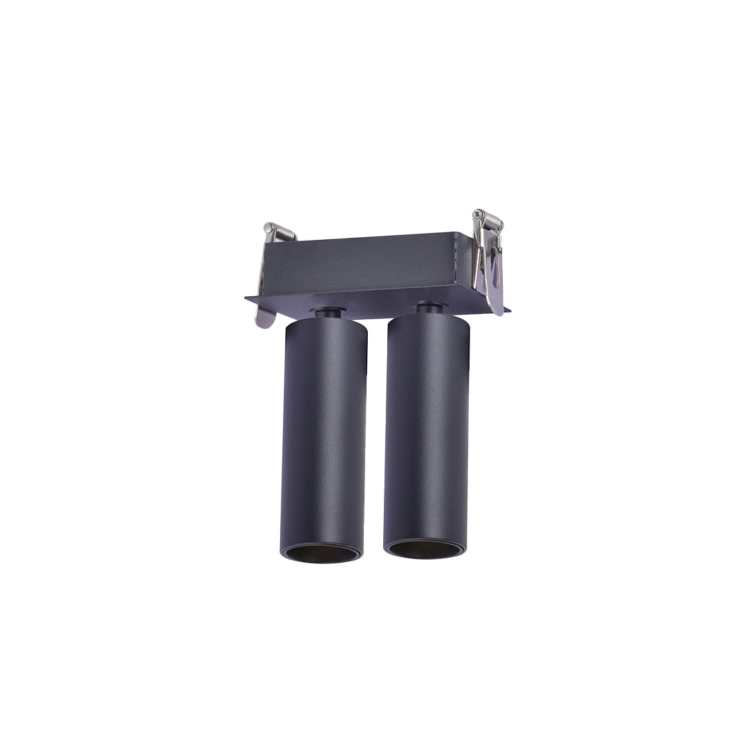 Spot Led Embutir Kona Duplo 24G IRC97 3W 2700K Preto Ref.6465 - Nordecor - Imagem 2