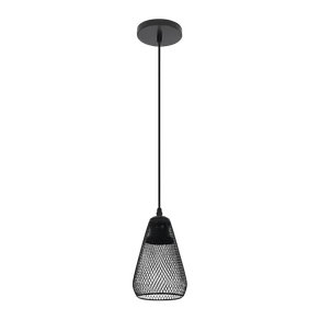 Pendente Cage Preto 12 X 20CM 60W P/1 E-27 Ref. Pcage-Preto - GMH GMH