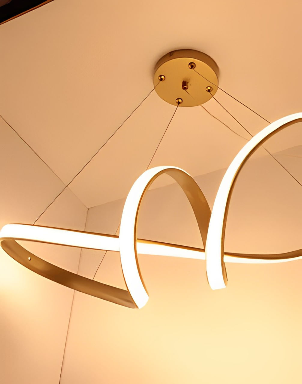 Pendente Led Potenza Alum. C/Silicone 45W 3600Lms 3000K Biv. Ref. P-Potenza Gold - GMH - Imagem 2