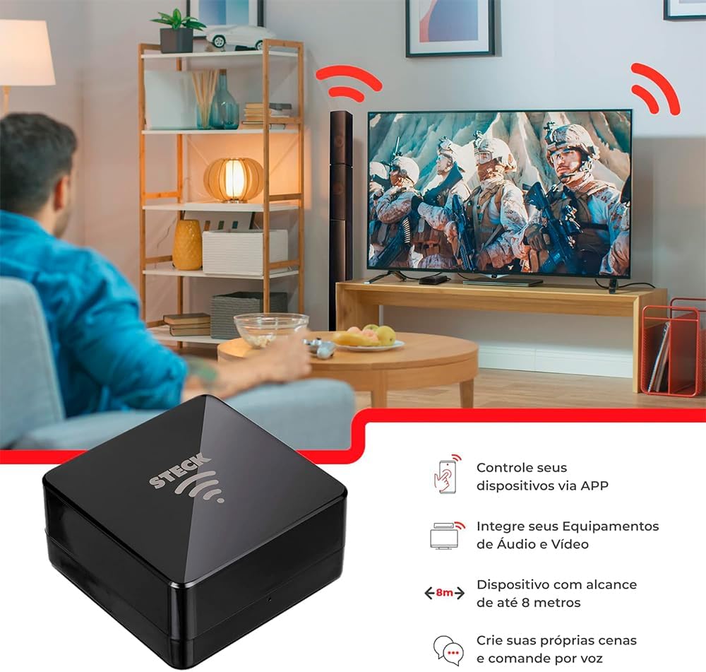 Controle Universal Smarteck Wi-Fi Infravermelho Ref.SMDCUPS1- Steck - Imagem 5