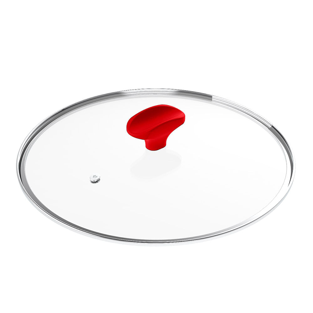 Panelas Ultra Family Size, Day by Day, Sauté Grand e Tampa de Vidro Ichef 24cm - Vermelha - Imagem 11