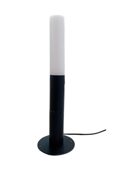 Poste Balizador Pipe Piles Preto C/Acrílico Fosco Ref.1331 38x107x300mm P/1gu-10 - Tks