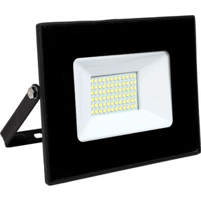 Refletor Led 30W Bivolt 6000K 2400Lms IP-65 120g Preto Ref.145 - Santa Fé Santa Fé