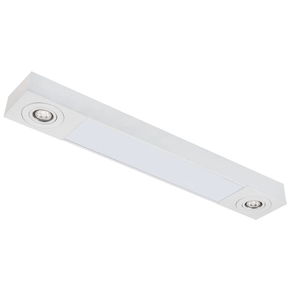 Luminária Fluor Sobrepor 2x40w T8 + 2 Par20 Br Tx Ref. Md2040s - Impacto Impacto