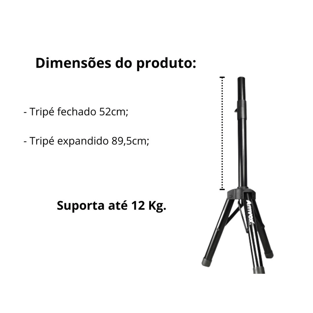 Tripé em Metal Regulamento de Altura AMVOX ATP 001 - Imagem 6