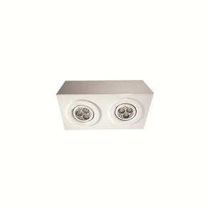 Plafon Sobrepor Quadrado Pigmentado PAR30 Branco Ref.7712 - Damlux