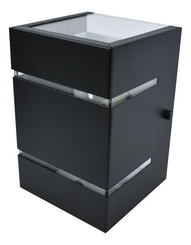 Arandela 2 Fachos C/2 Frisos 8 X 15 X 9CM P/1 lâmpada G9 Preta Ref.2210 - All Lux - Imagem 2